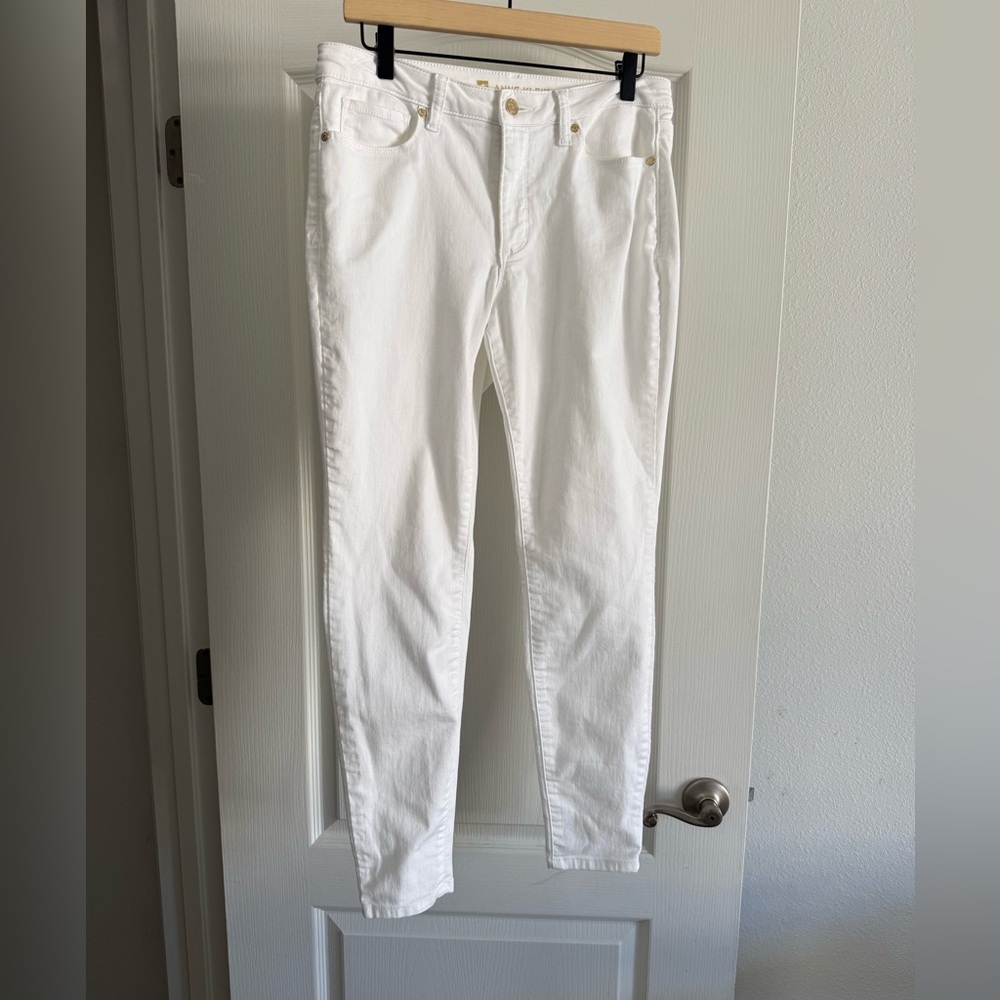 Anne Klein Skinny Ankle Jean in White SZ 8